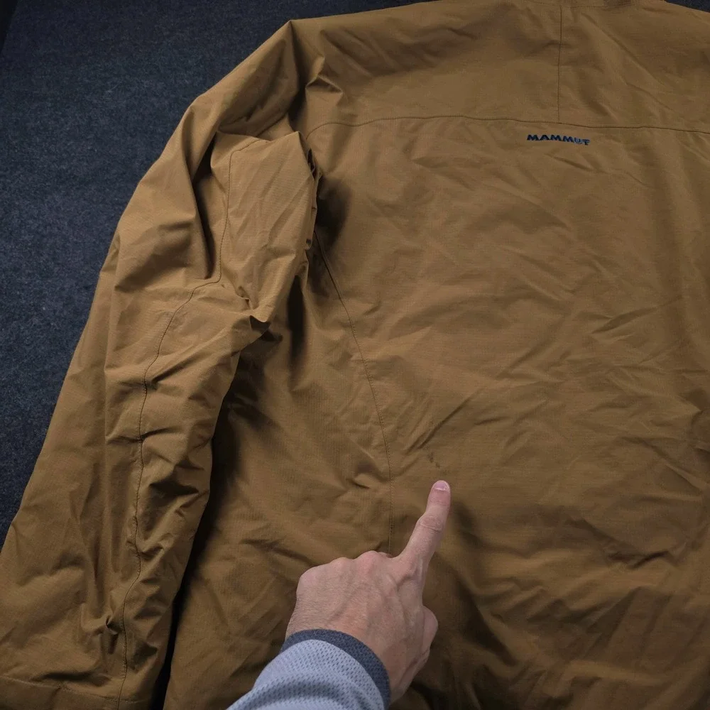 Mammut Brown Hooded Jacket DRYtechnology Ajungilak Gorpcore Hiking 1010 Mens XXL